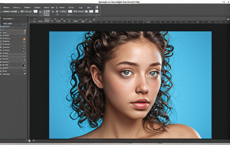 A visual designer upgrading skills by learning new software, design trends, and technologies, showcasing software like Photoshop, Illustrator, and InDesign.